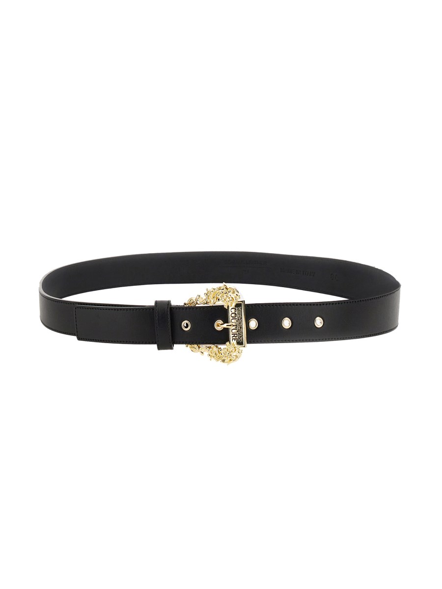 Baroque buckle leather on sale belt