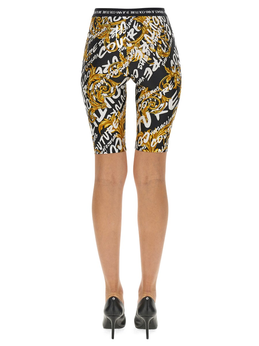 versace jeans couture garland logo waist leggings