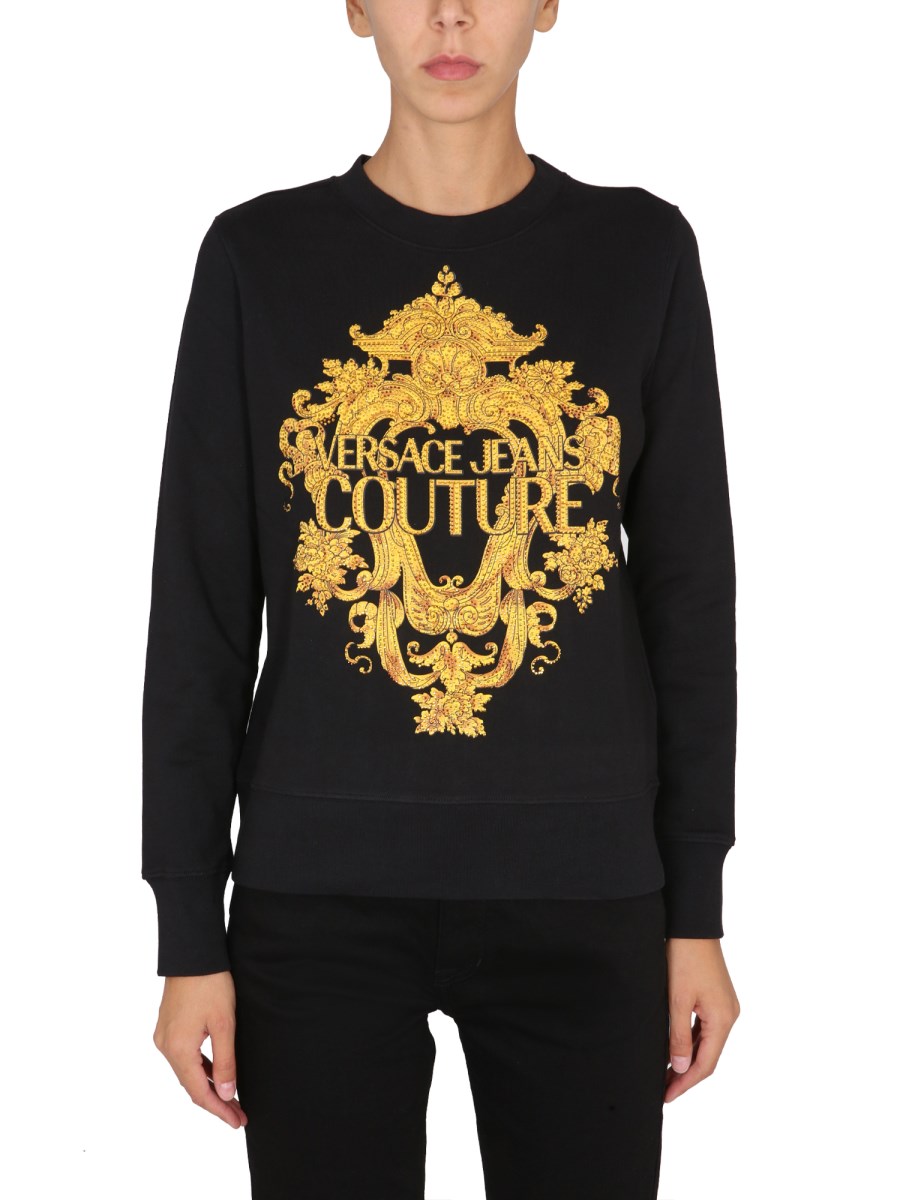 Versace Jeans Couture Cotton Logo Crewneck Sweater