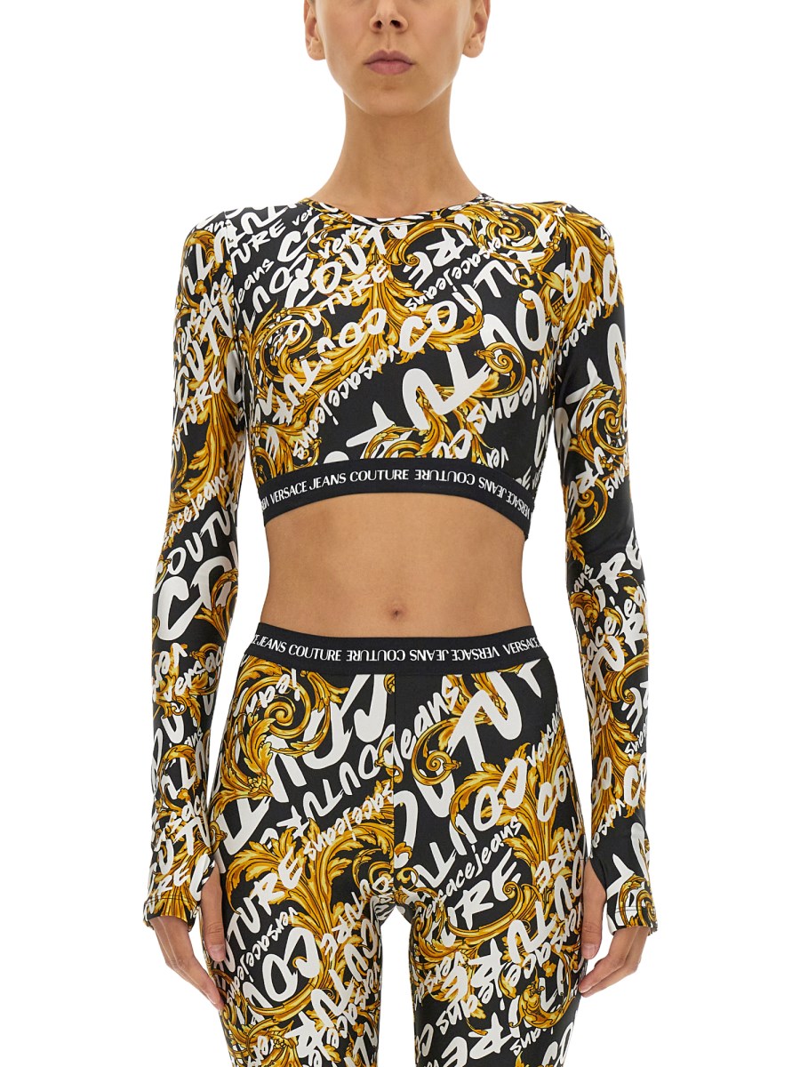 Versace Jeans Couture Women's Logo Band Crop Top
