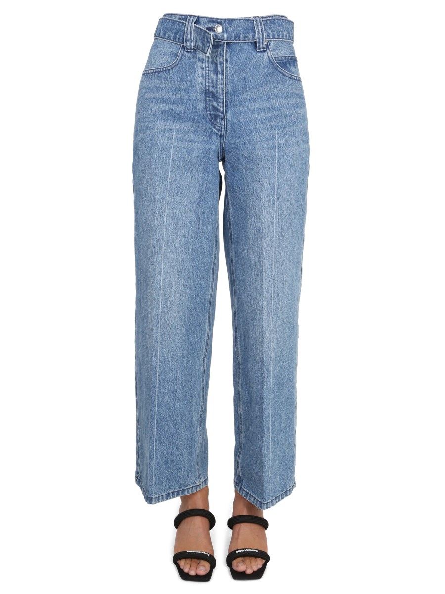 Alexander wang wide outlet leg jeans