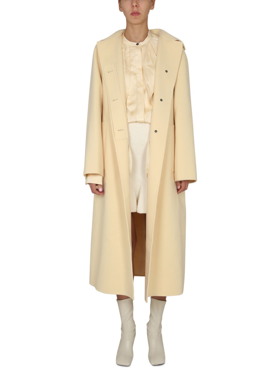 Gucci hooded wool outlet coat