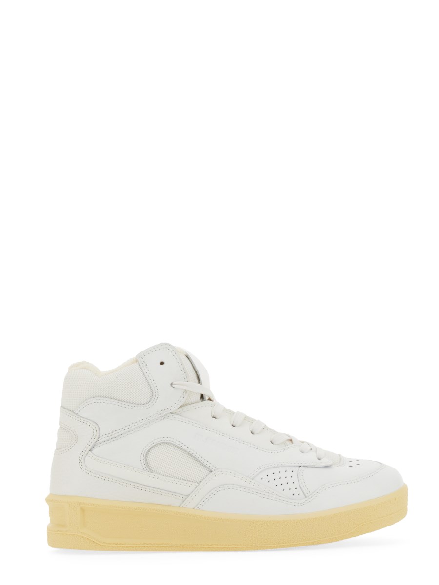 JIL SANDER SNEAKER ALTE IN PELLE CON LOGO