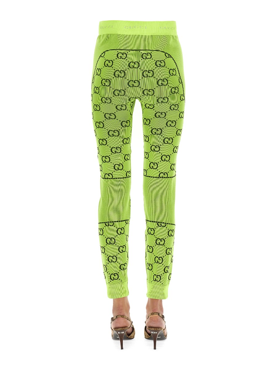 Leggings Gucci Green size S International in Polyamide - 41251187