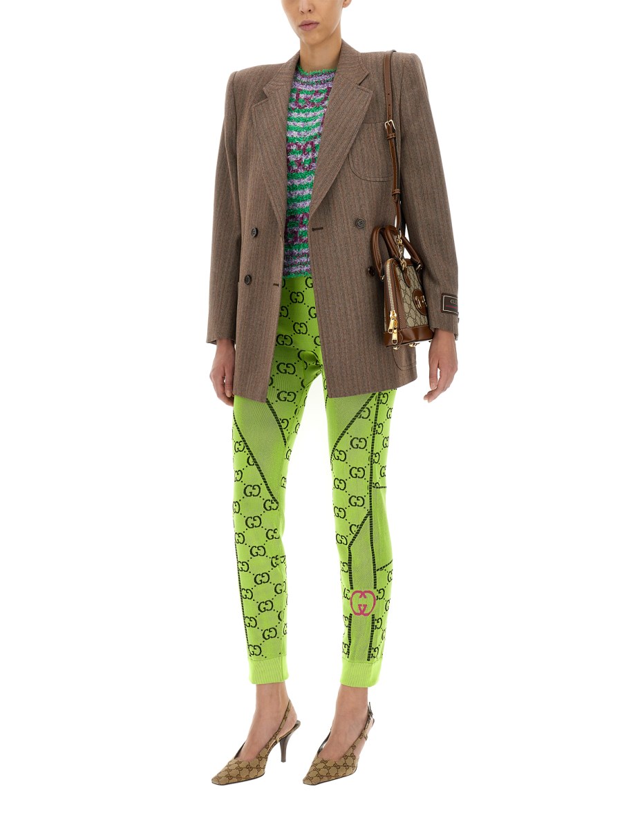 GUCCI - GG JERSEY JACQUARD LEGGINGS - Eleonora Bonucci