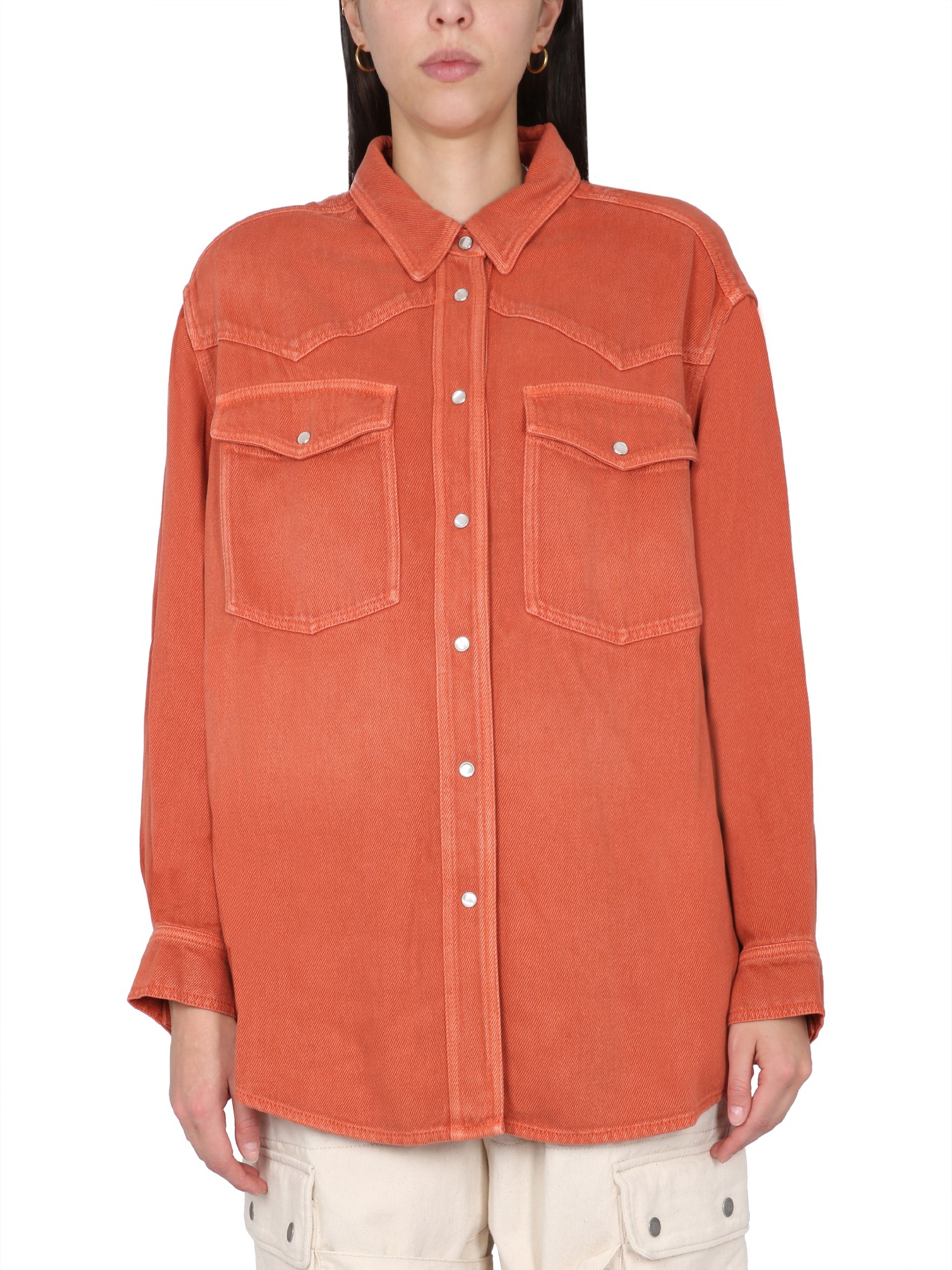 Marant Etoile Taniami Shirt In Orange