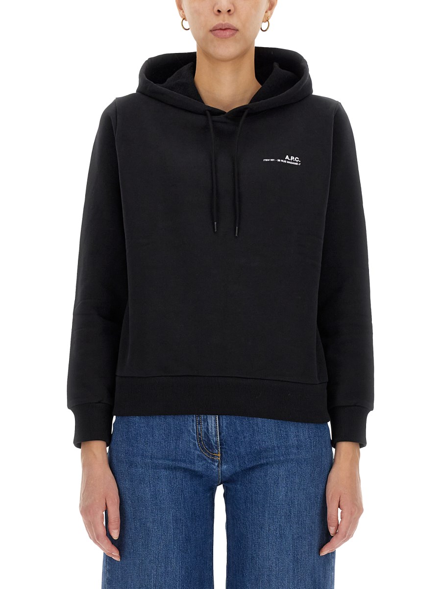 A.P.C. HOODIE WITH LOGO PRINT Eleonora Bonucci