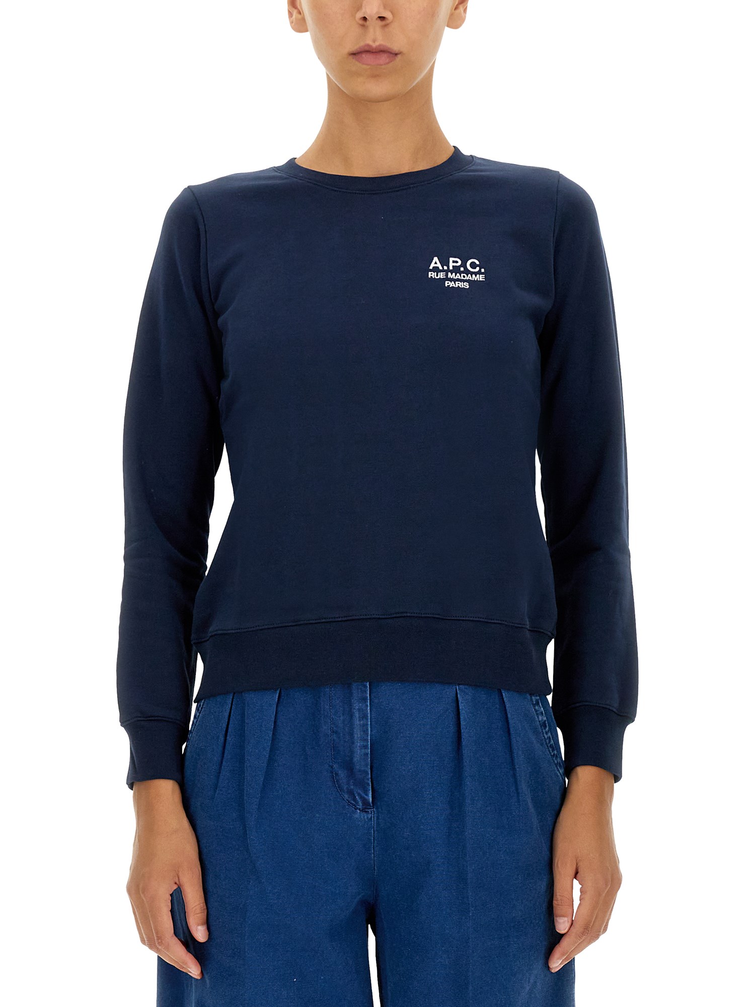 Shop Apc "skyye" Sweatshirt In Blue
