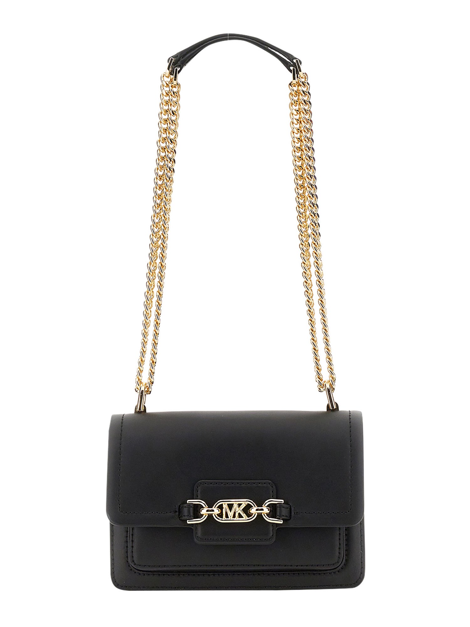Shop Michael Michael Kors Heather Extra-small Shoulder Bag In Black