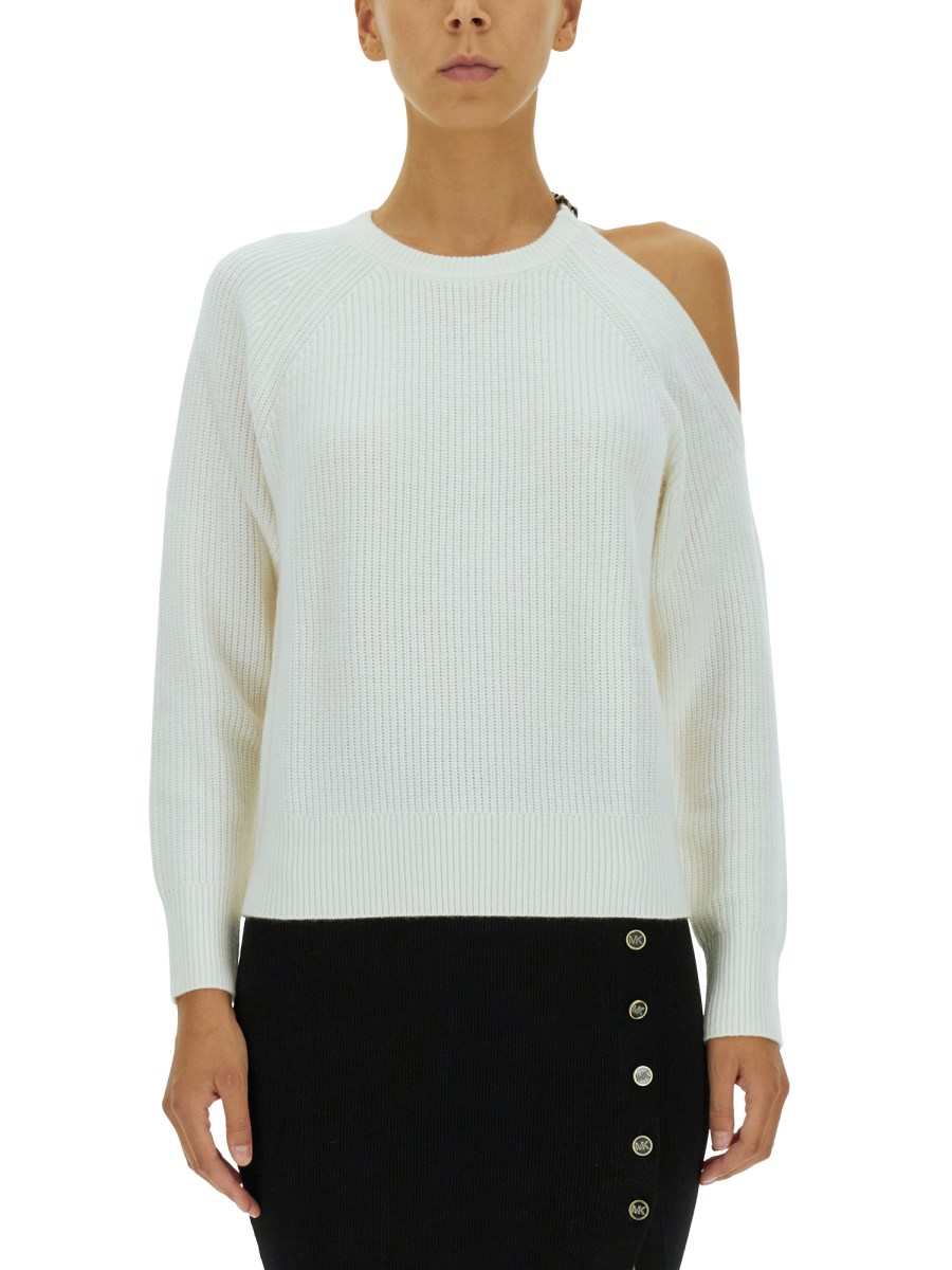 MICHAEL BY MICHAEL KORS - WOOL BLEND PULLOVER WITH LOGO DETAIL - Eleonora  Bonucci