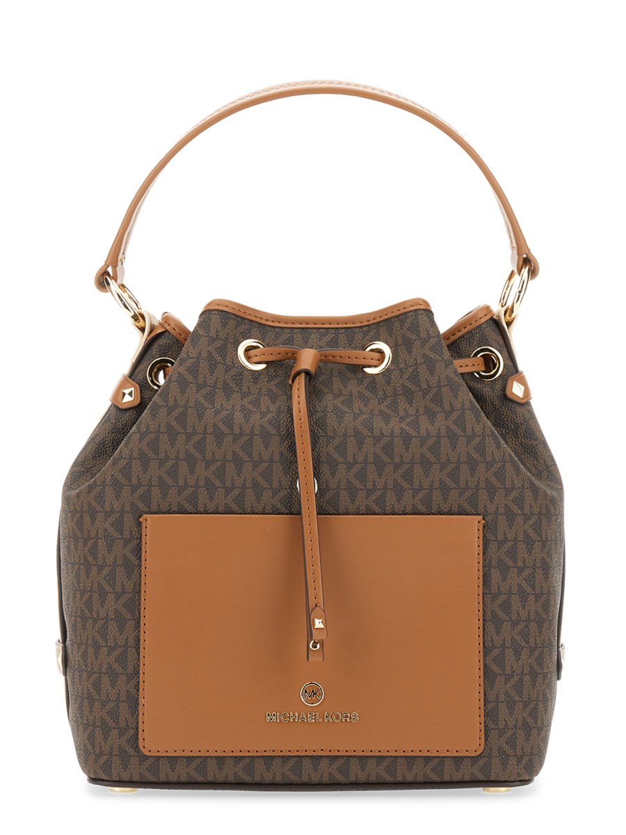 MICHAEL BY MICHAEL KORS BORSA A TRACOLLA IN TELA CON LOGO JACQUARD