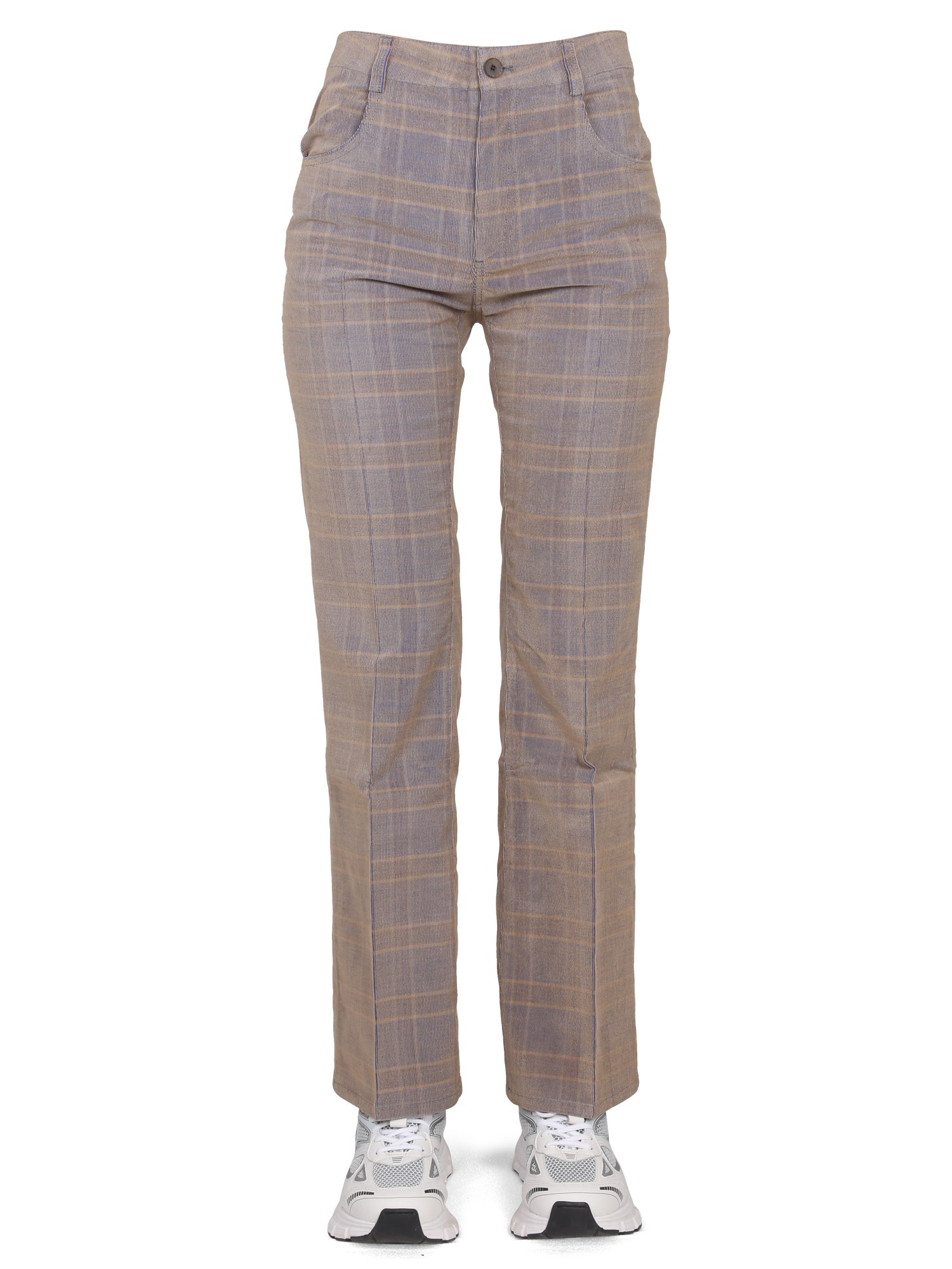 Shop Mcq By Alexander Mcqueen High Waist Pants In Beige