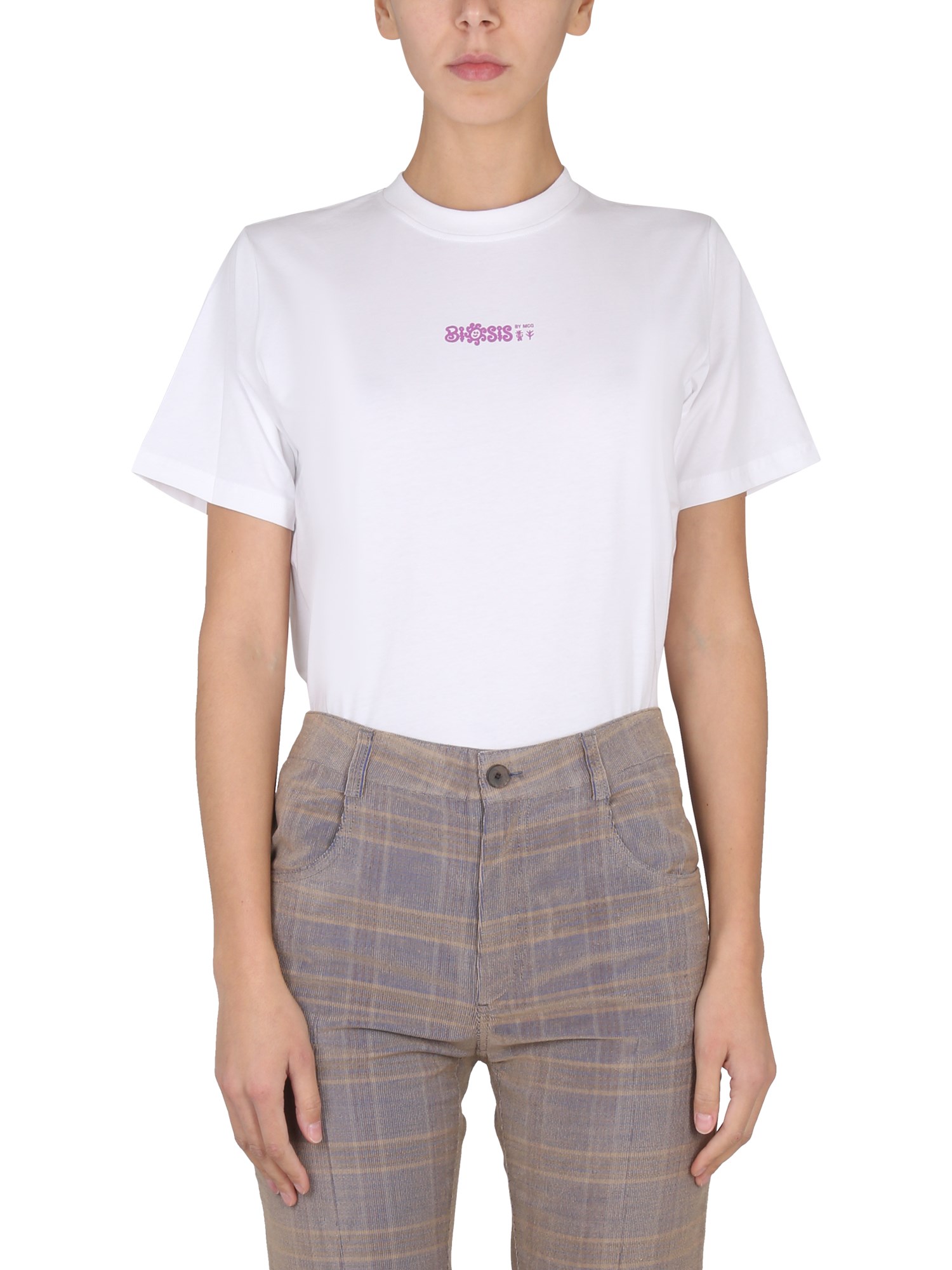 Mcq By Alexander Mcqueen Cotton Jersey Logo T-shirt In White