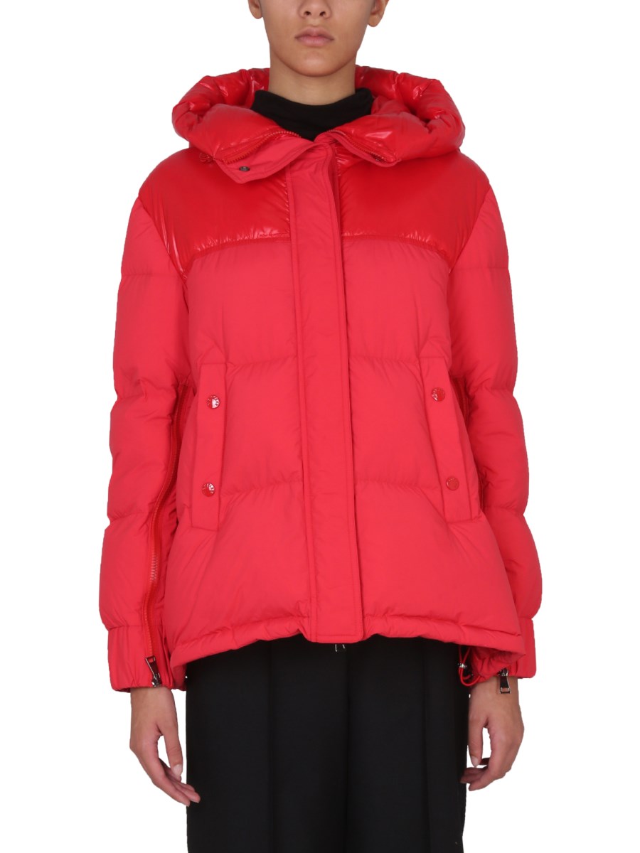 Matt nylon hooded outlet down jacket