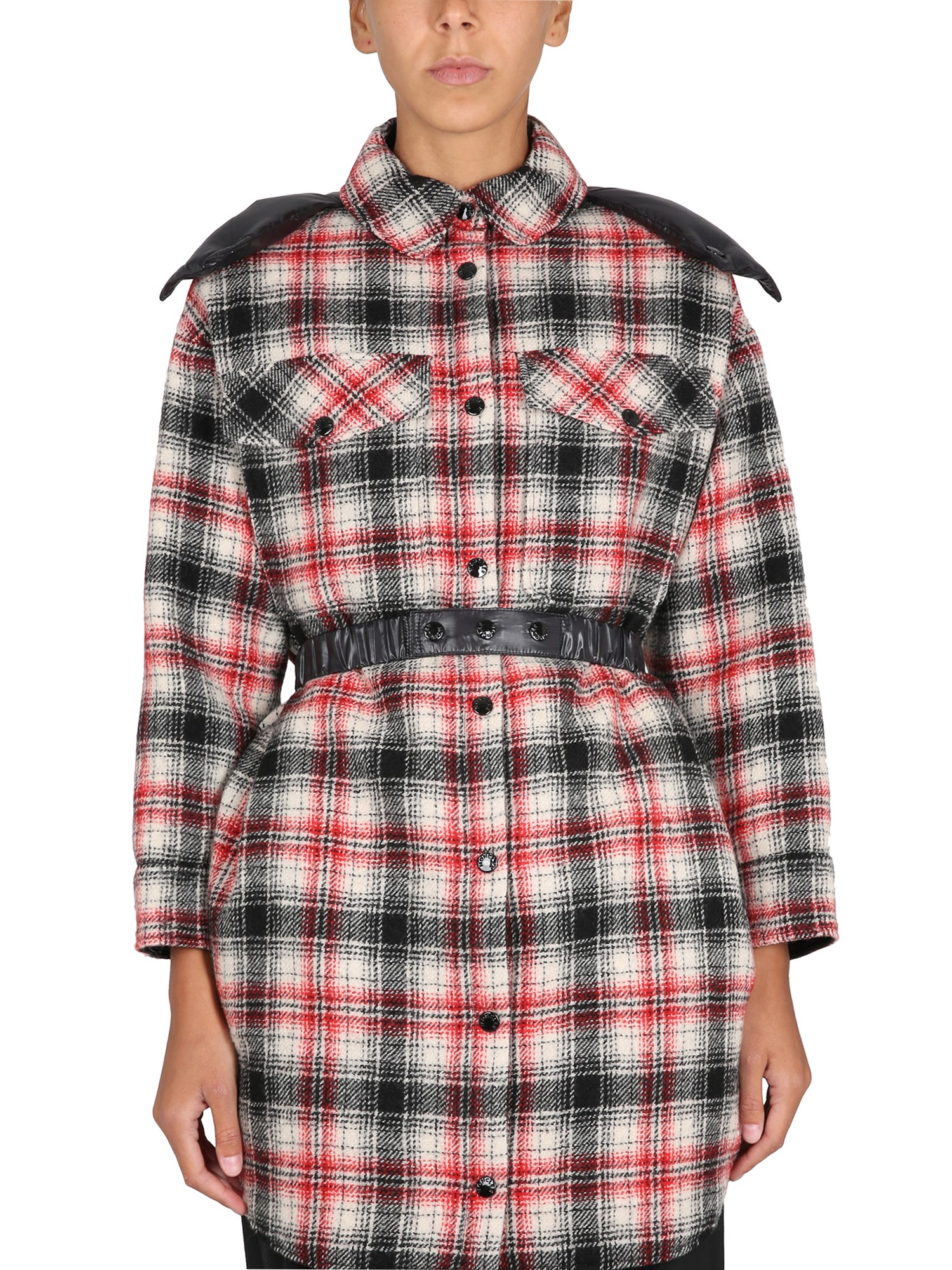 moncler reversible padded shirt dress