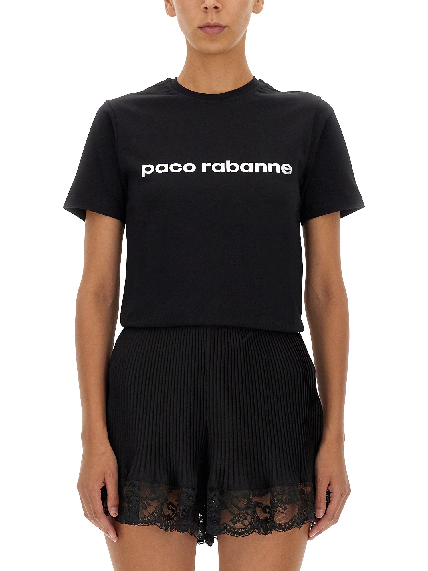 paco rabanne logo print t-shirts