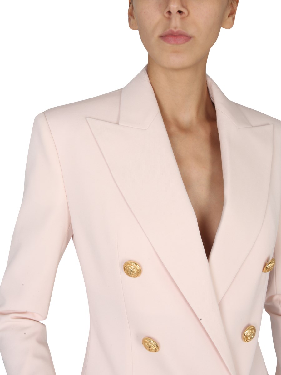BALMAIN - Button-embossed Double Breasted Wool Blazer
