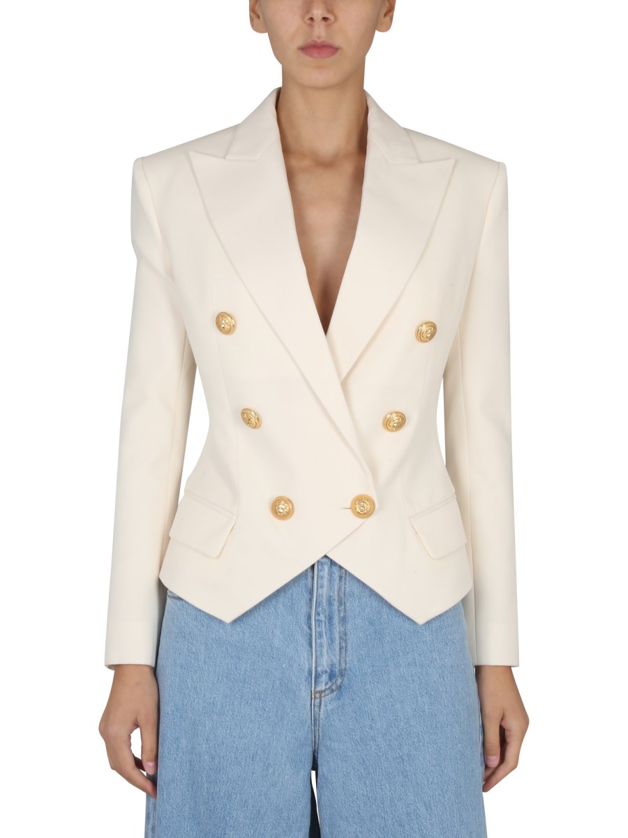 Cream balmain clearance blazer