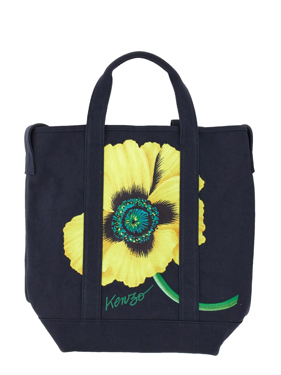 KENZO - KENZO POPPY COTTON TOTE BAG - Eleonora Bonucci