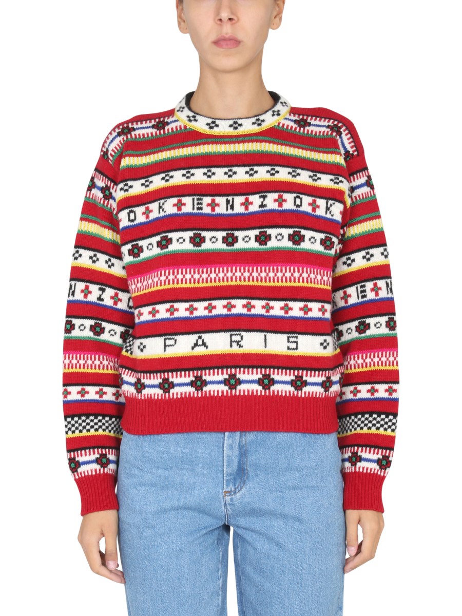 KENZO MAGLIA "FAIR ISLE" IN LANA