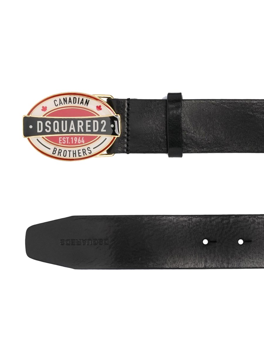 Dsquared2 Cup Series Since 1995 Leather Belt Heavy buckle