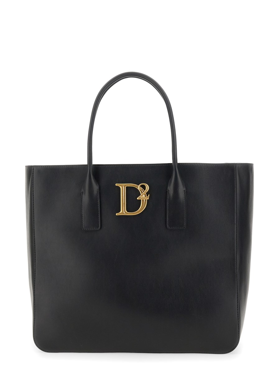 DSQUARED LEATHER LOGO TOTE BAG Eleonora Bonucci