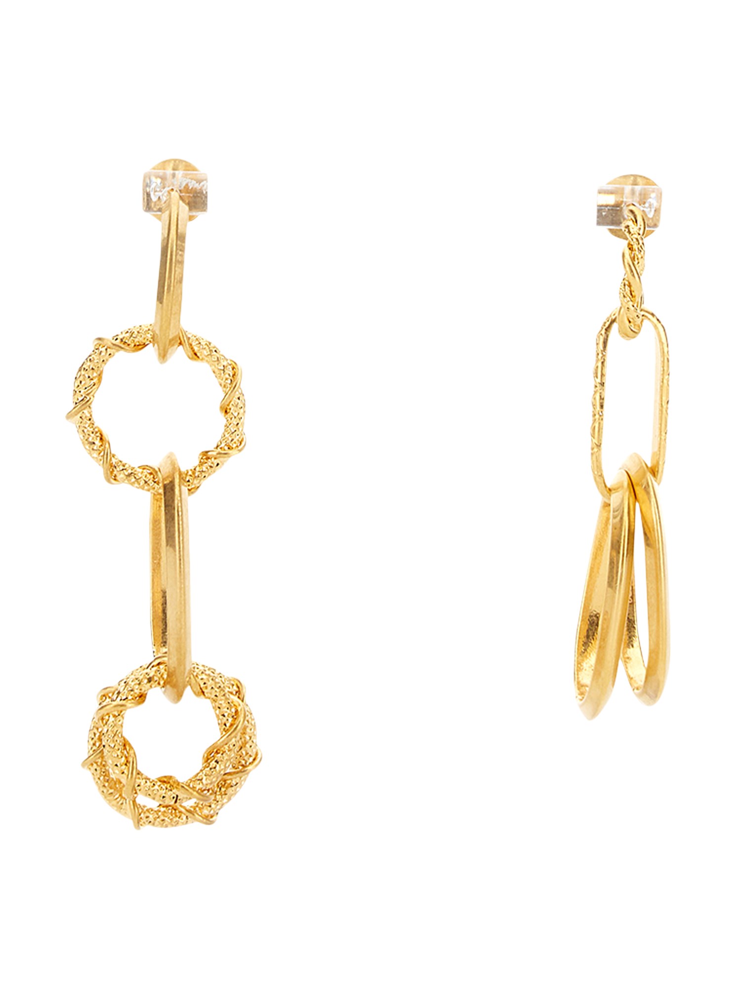 dsquared earring with chain rings