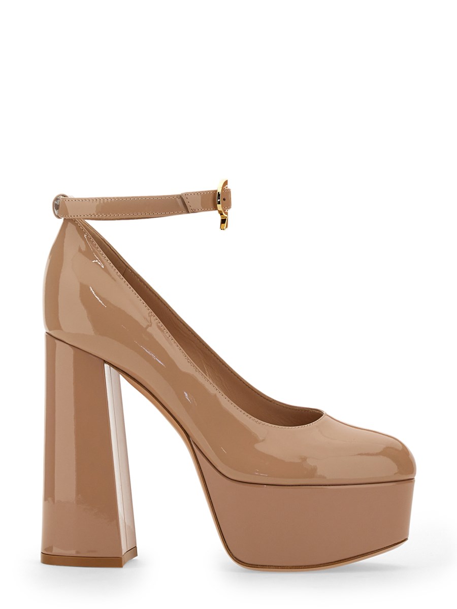 GIANVITO ROSSI PUMP "MARY JANE" IN PELLE