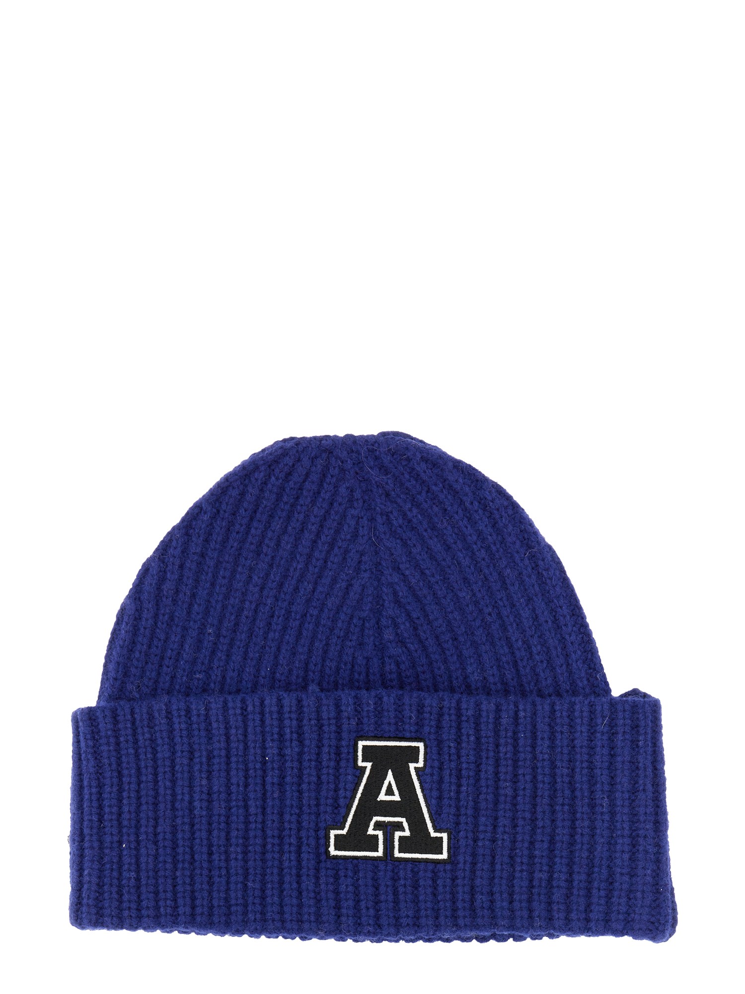 Shop Axel Arigato Beanie Hat With Logo In Blue