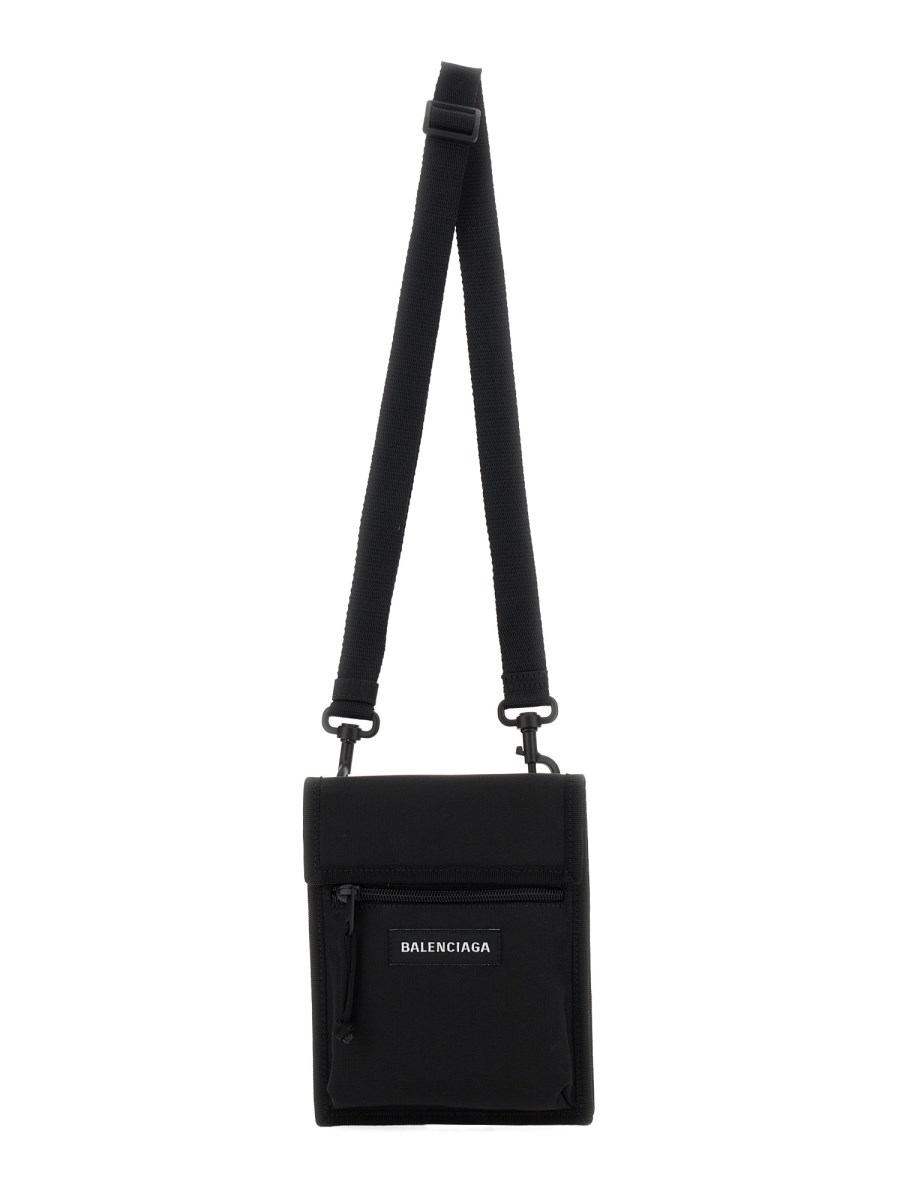 Balenciaga Black Leather Explorer Crossbody Bag Balenciaga