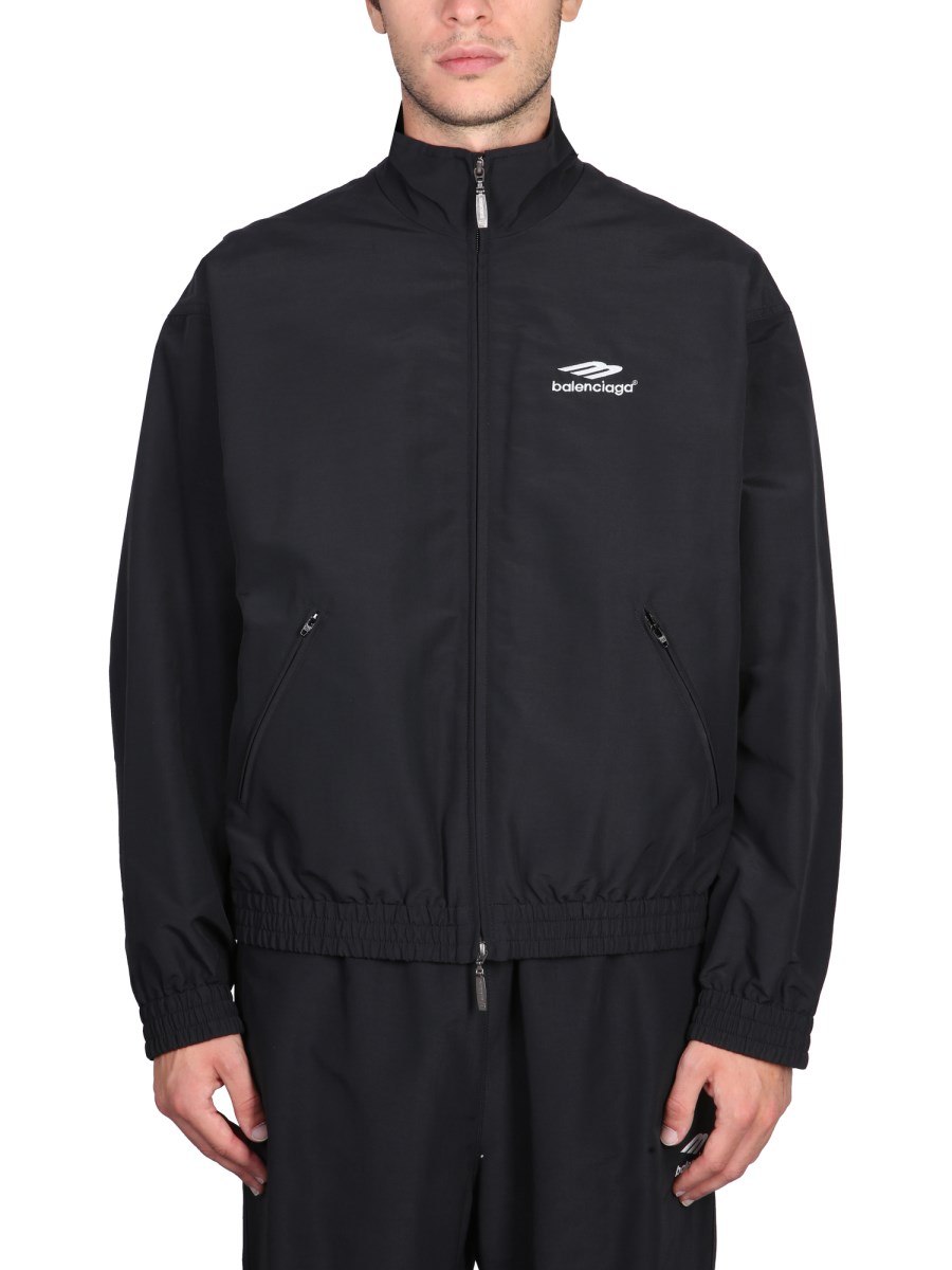 3B Sports Icon leather track jacket in black - Balenciaga