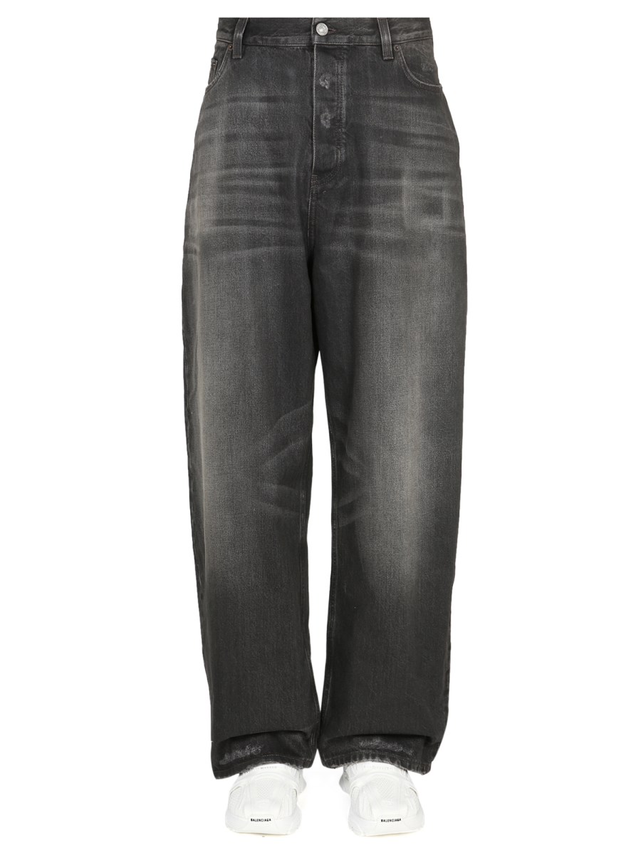 BALENCIAGA - LARGE BAGGY JEANS IN COTTON DENIM - Eleonora BALENCIAGA - LARGE BAGGY JEANS IN COTTON DENIM - Eleonora