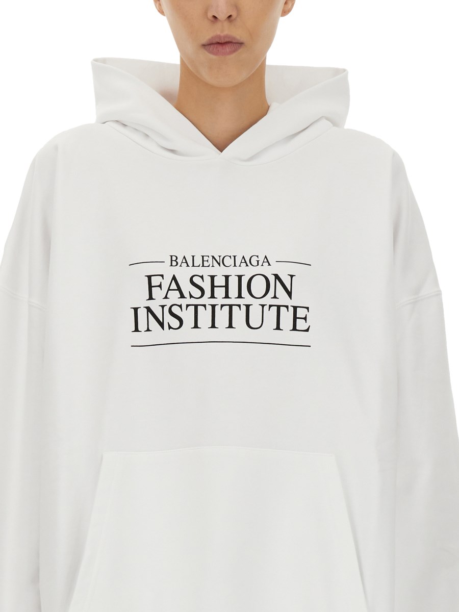 BALENCIAGA FASHION INSTITUTE LARGE FIT COTTON SWEATSHIRT