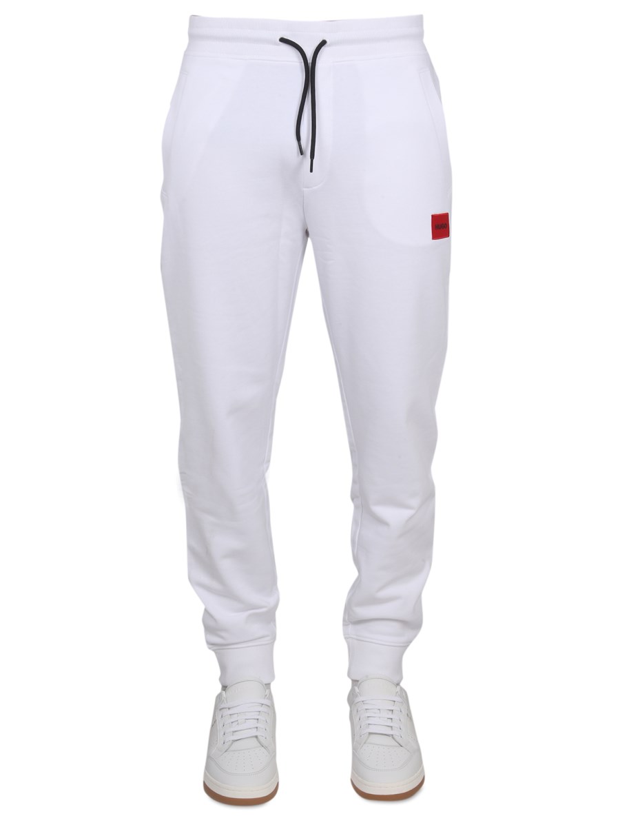 HUGO PANTALONE JOGGER IN COTONE CON RICAMO LOGO