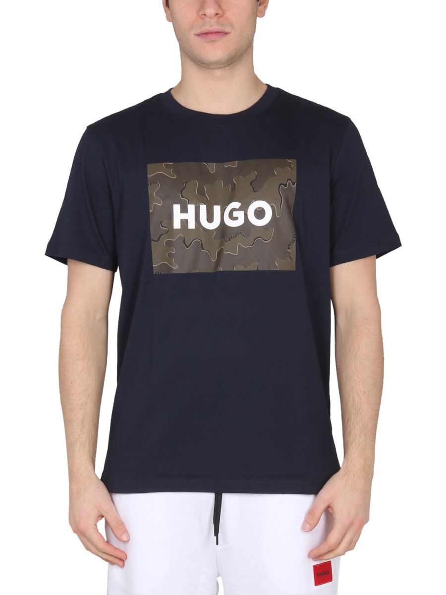 HUGO T-SHIRT IN COTONE CON STAMPA LOGO