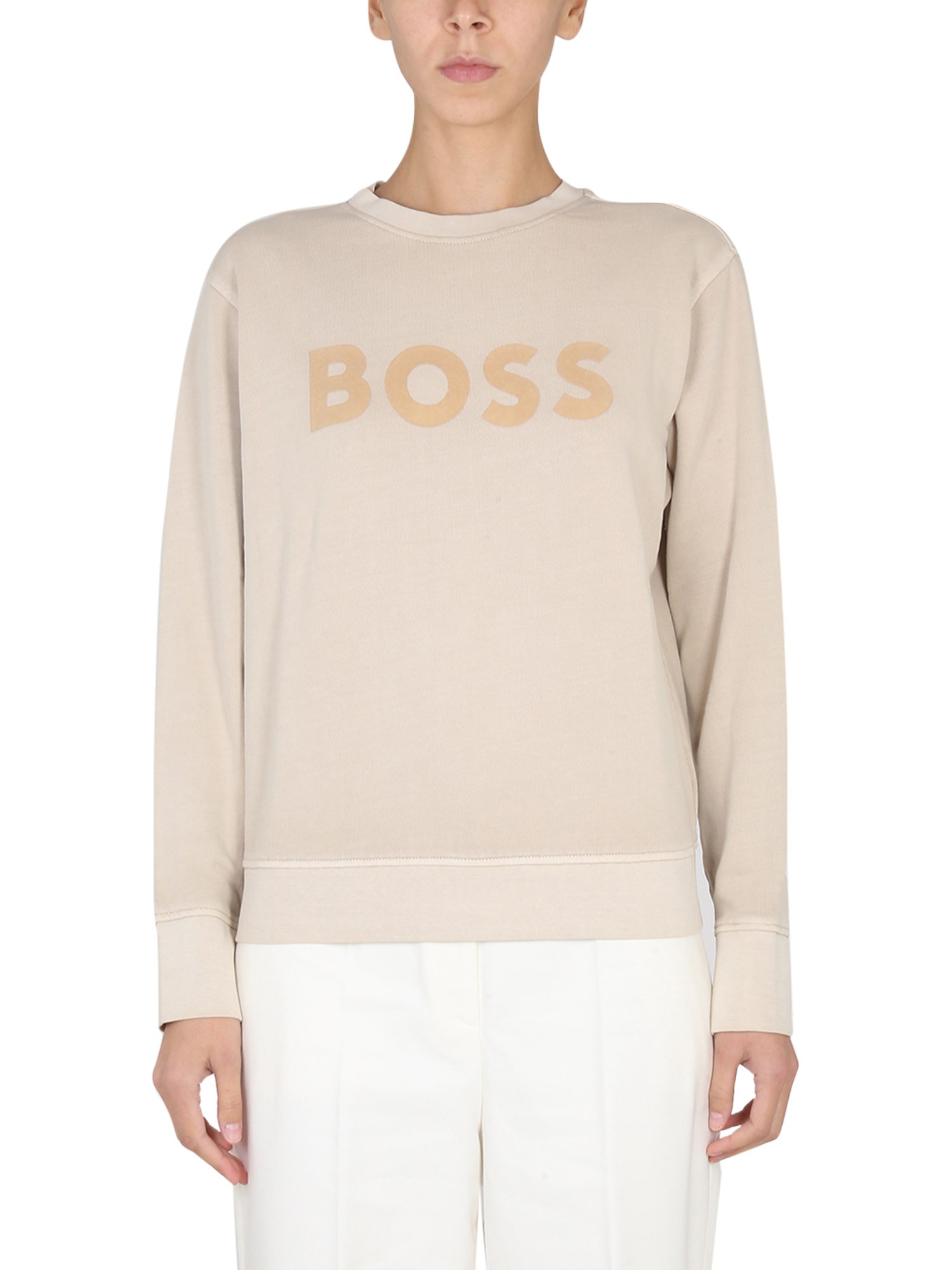BOSS - Crew-neck sweater in merino wool