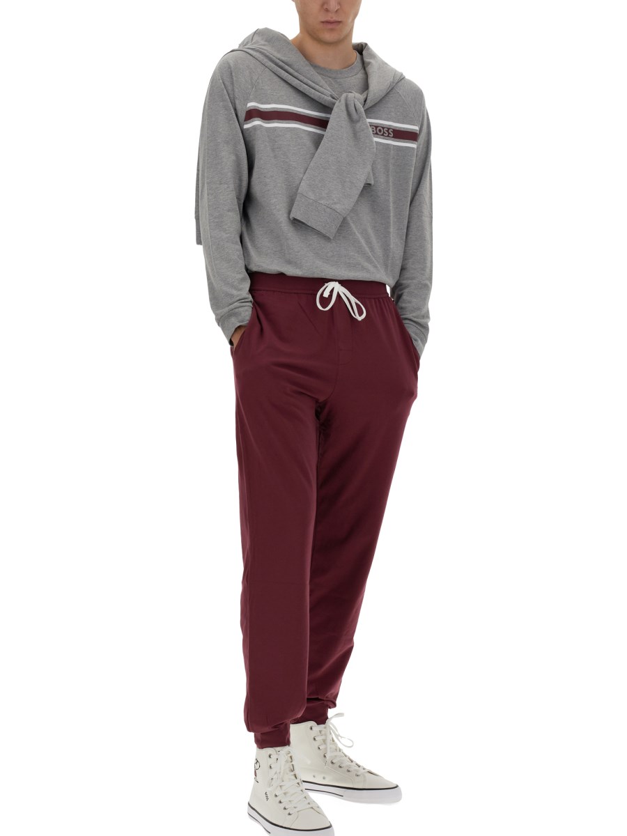 PANTALONE JOGGING CON RICAMO LOGO 