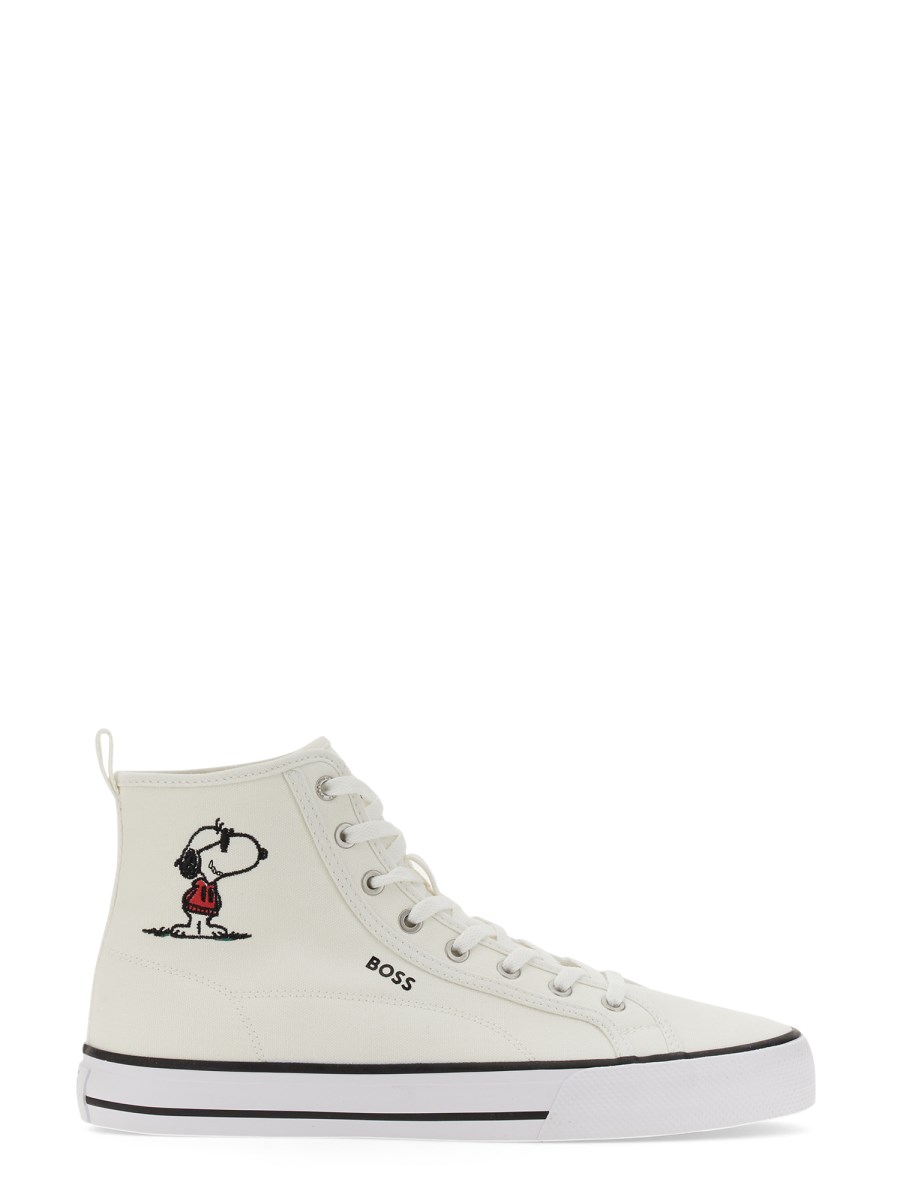 BOSS X PEANUTS CANVAS HIGH TOP SNEAKER WITH LOGO Eleonora Bonucci