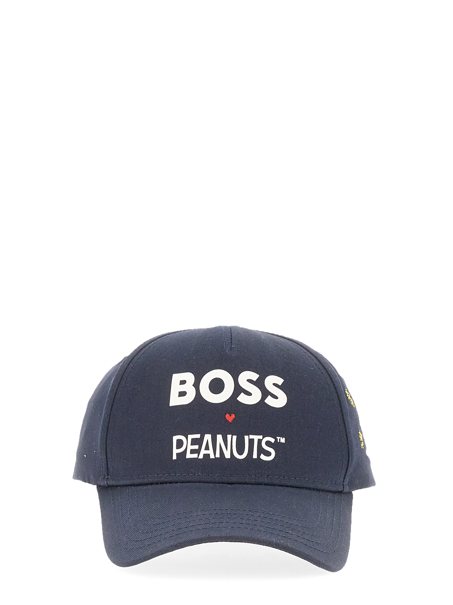 Boss X Peanuts Baseball Hat With Logo In Blue