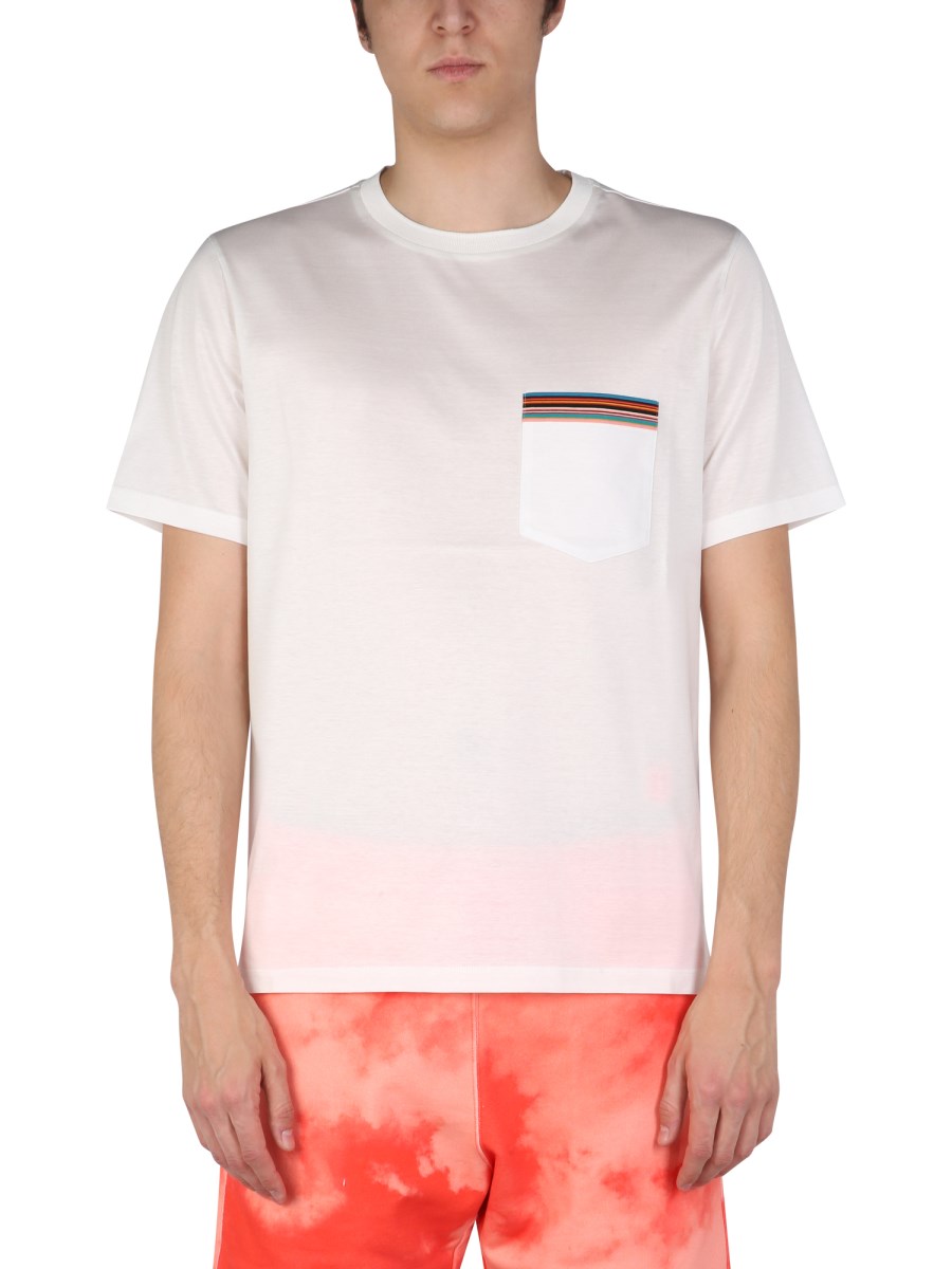 PAUL SMITH T-SHIRT "SIGNATURE STRIPE" IN COTONE