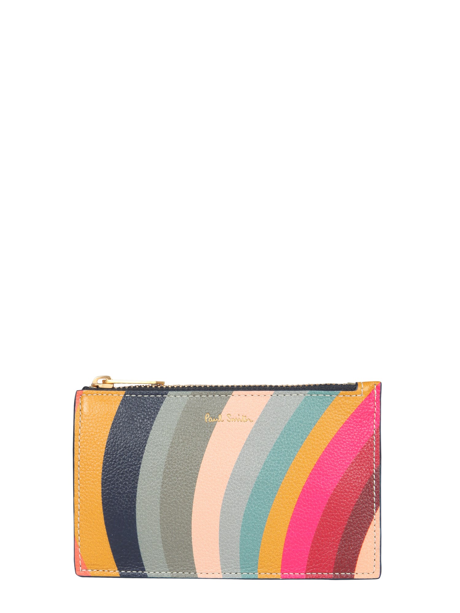 Paul Smith Leather Card Holder In Multicolour