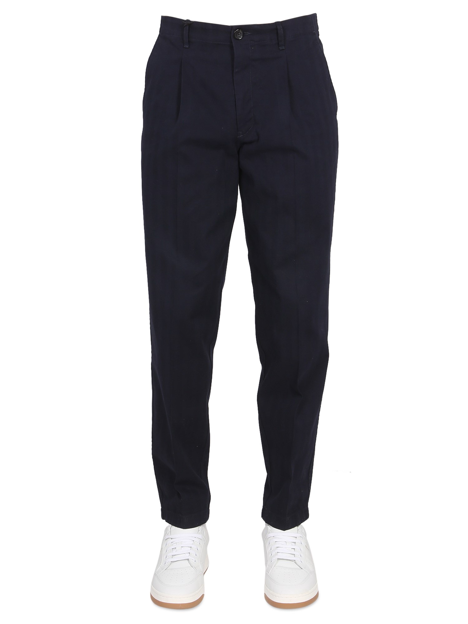 Ps By Paul Smith Ps Paul Smith Regular Fit Twill Pants In Blue