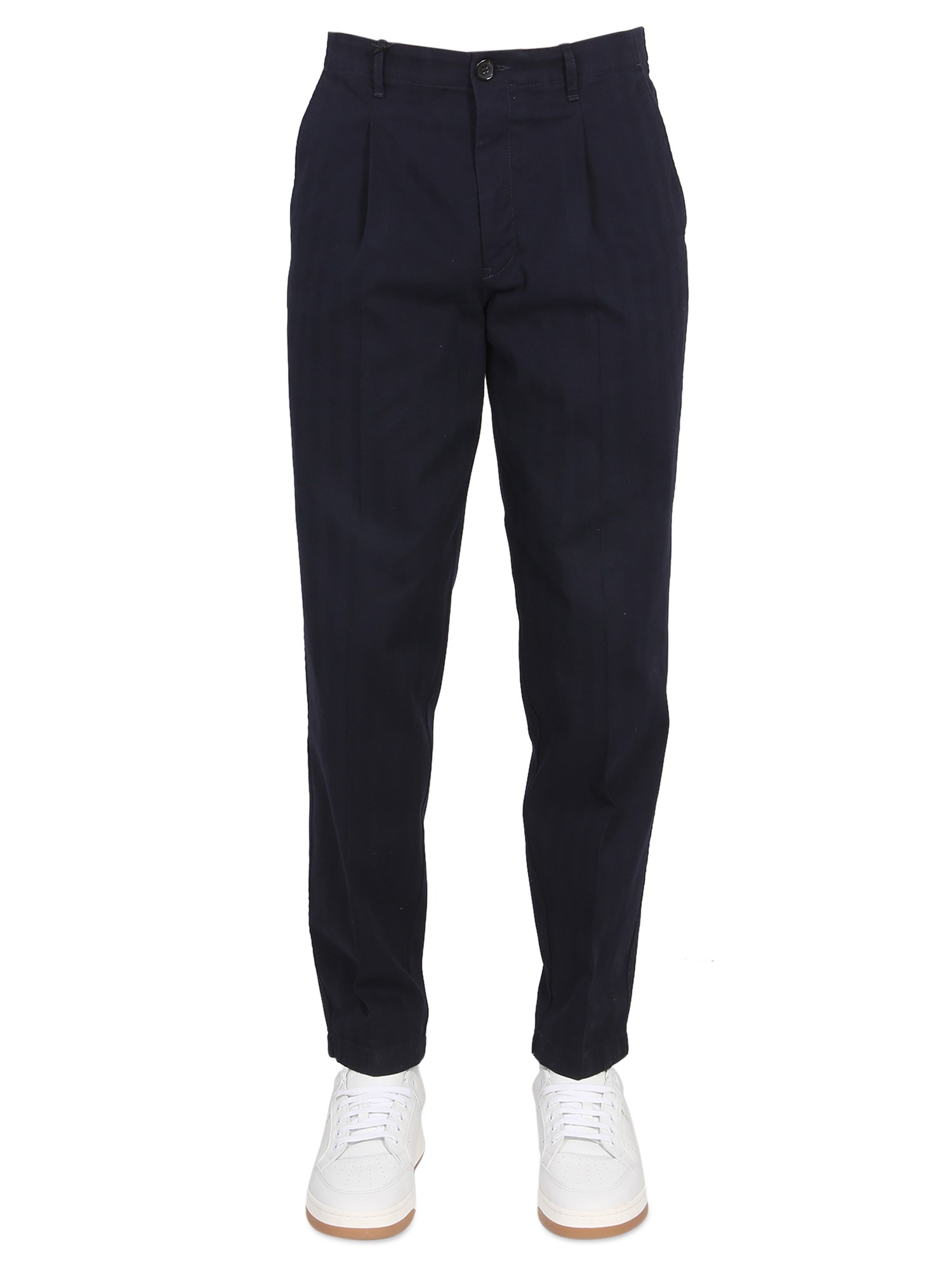 Shop Ps By Paul Smith Twill Pants In Blue