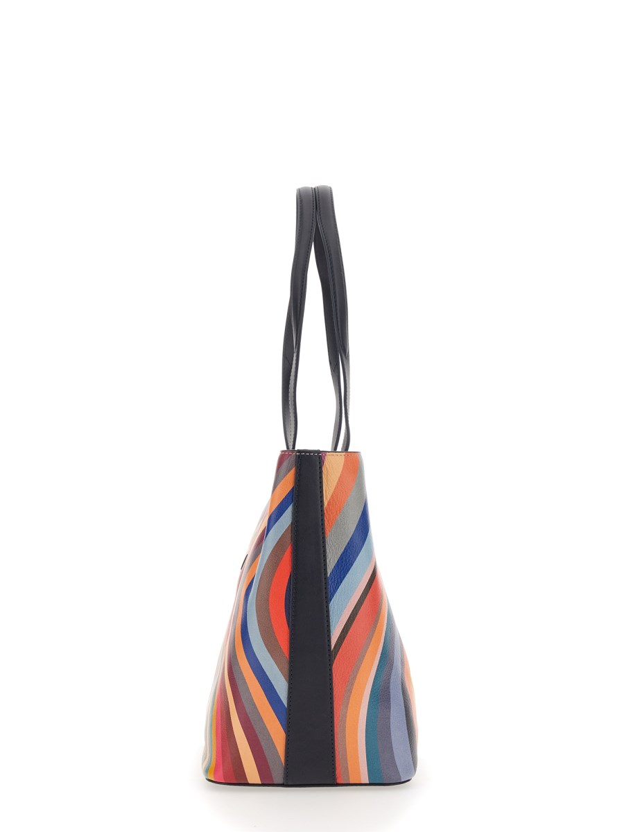 PAUL SMITH - CRESCENT LEATHER BAG WITH SWIRL PRINT - Eleonora Bonucci