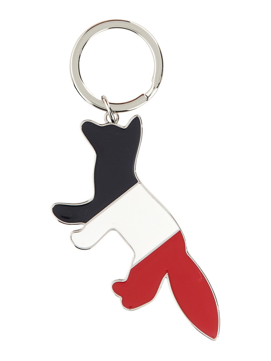 MAISON KITSUNÉ - TRICOLOR FOX KEYCHAIN - Eleonora Bonucci