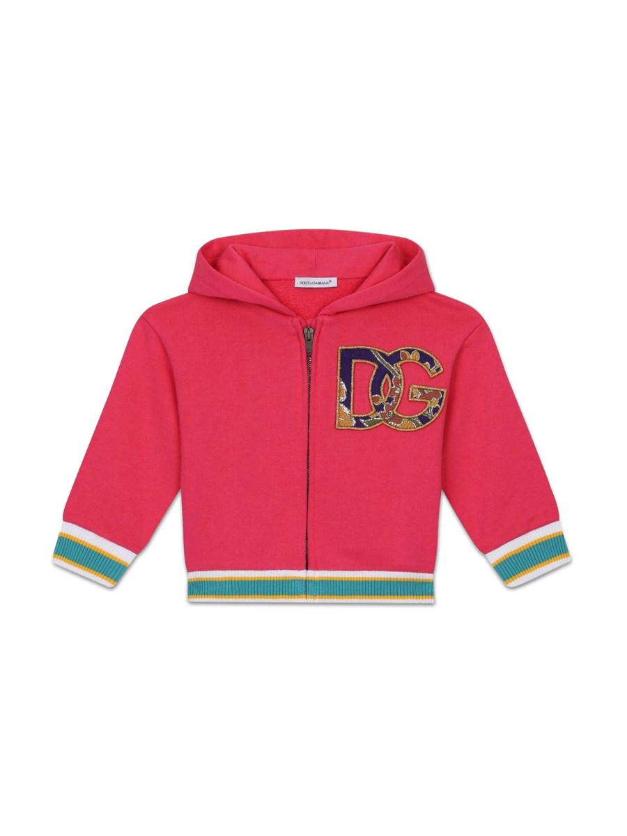 DOLCE & GABBANA FELPA CAPPUCCIO CON ZIP