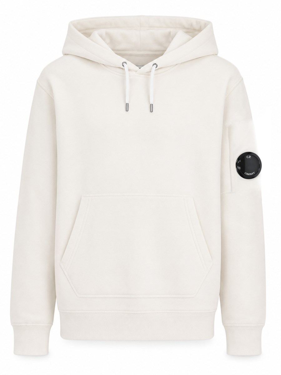 FELPA CON CAPPUCCIO E PLACCA LOGO