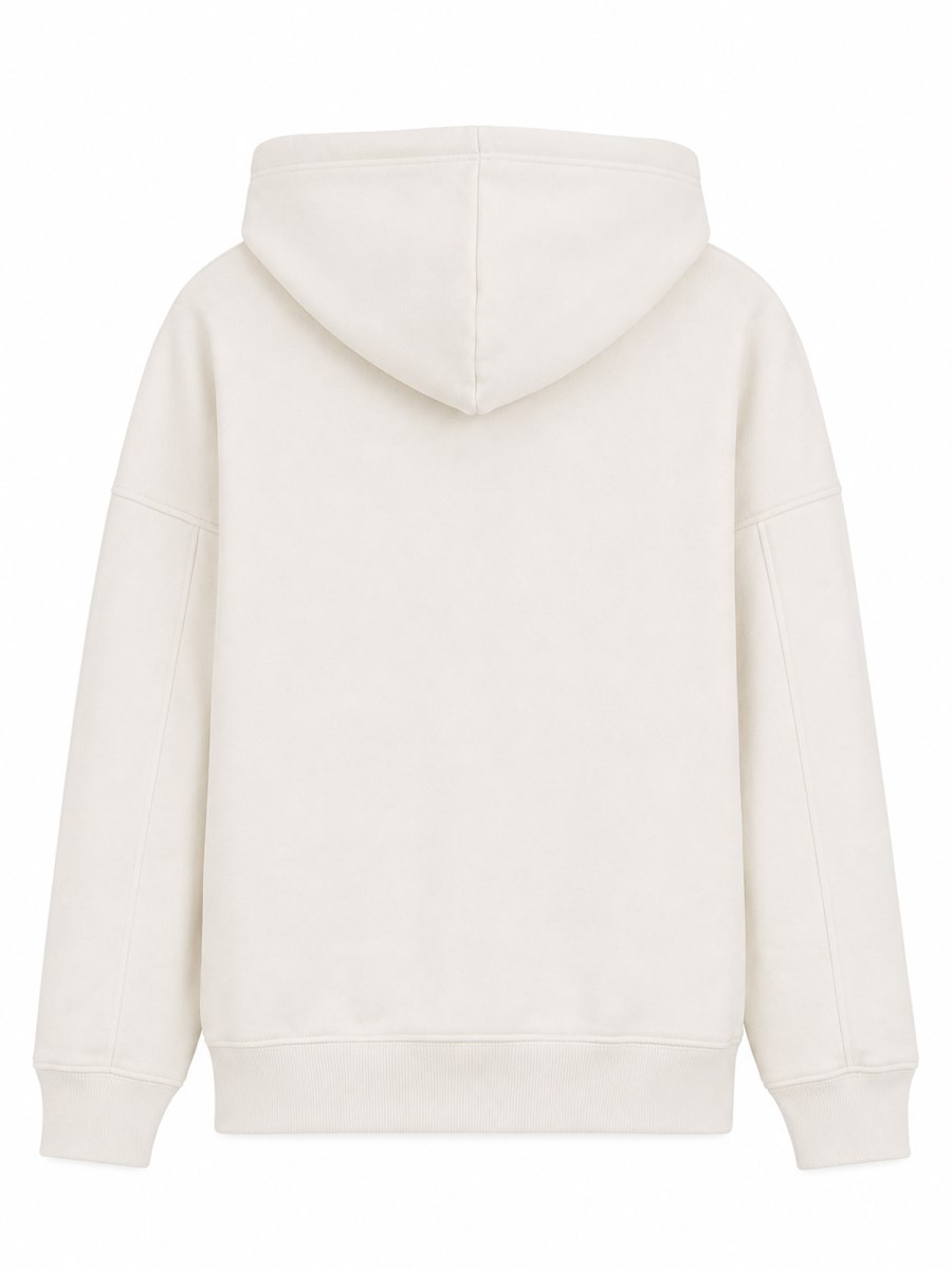 FELPA CON CAPPUCCIO E PLACCA LOGO