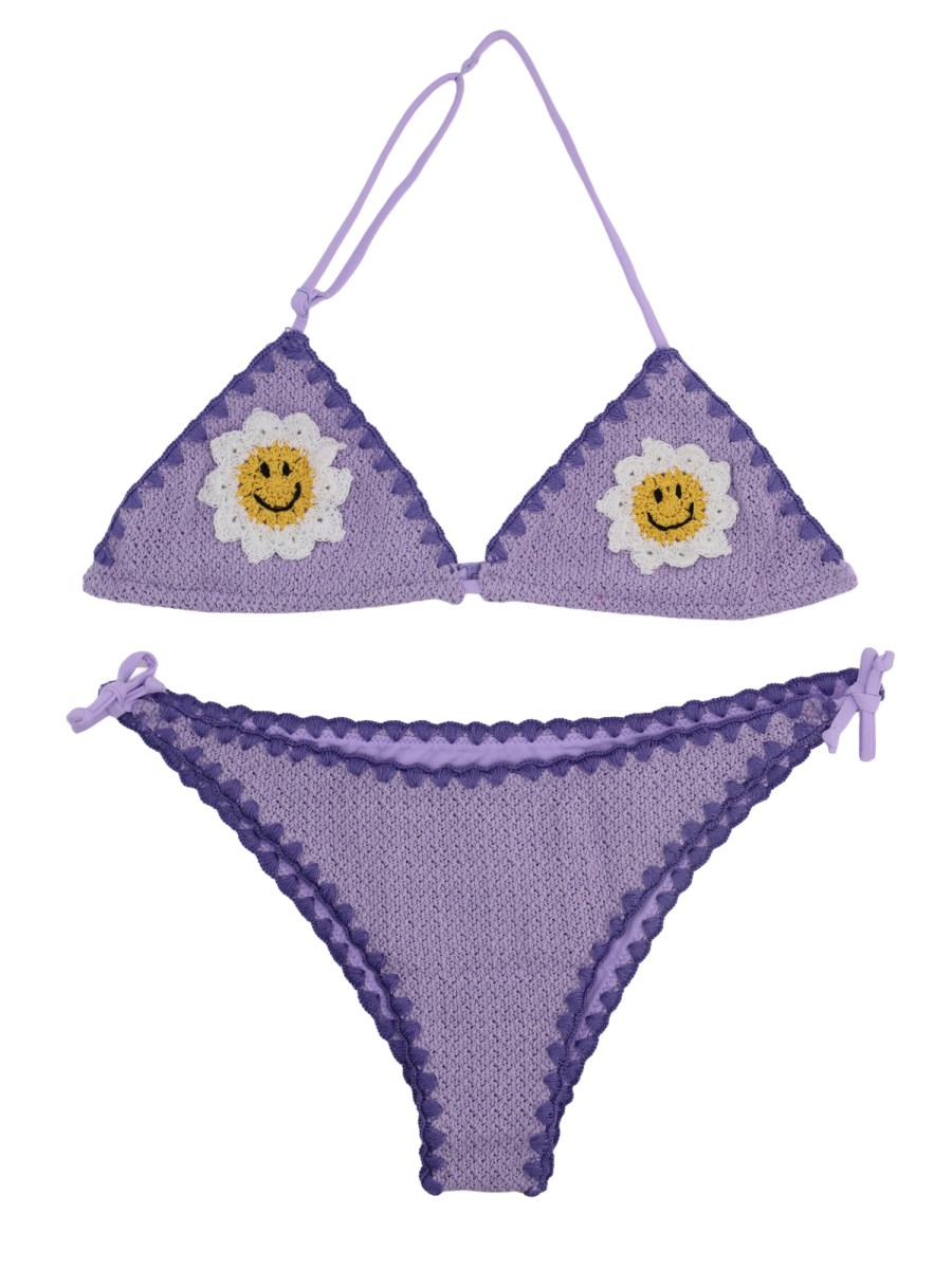 BIKINI HOLLY A TRIANGOLO CON MARGHERITE RICAMATE
