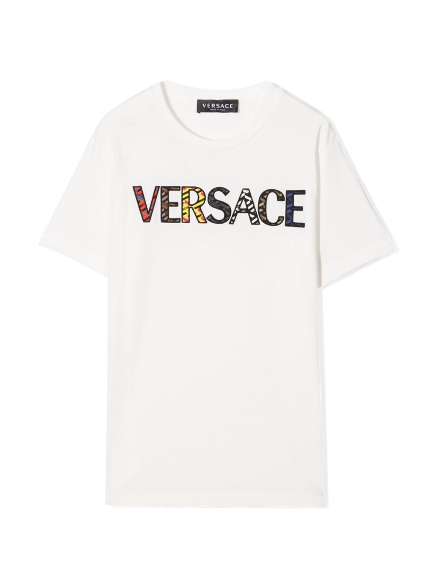 VERSACE T-SHIRT JERSEY MONOGRAM + ST. VERSACE